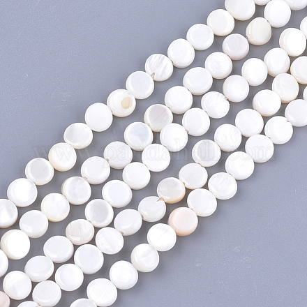 Chapelets de perles en coquille d'eau douce  X-SHEL-S276-15B-1