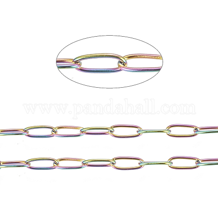 Ion Plating(IP) 304 Stainless Steel Paperclip Chains CHS-F010-01B-MC-1