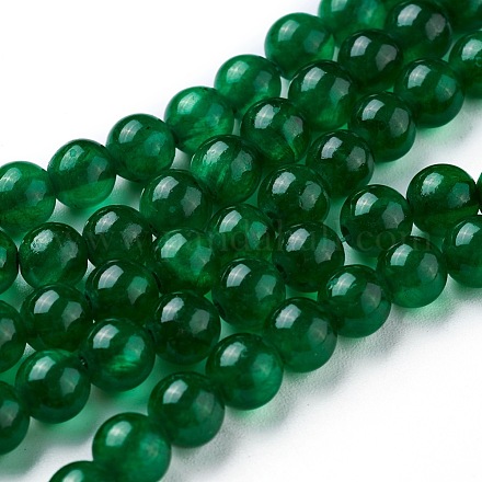 Natürlichen grünen Jade Perlen Stränge G-I228-6mm-05-1