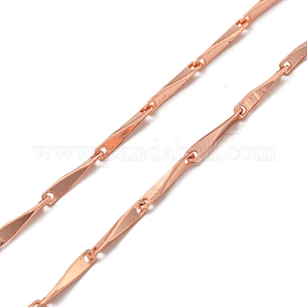Realizzazione di collane con catena a maglie con barra di ottone con chiusura KK-L209-034A-RG-1