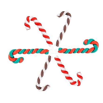 Cabujones de arcilla polimérica hechos a mano con tema navideño de 60 colores CLAY-CJ0001-31-1