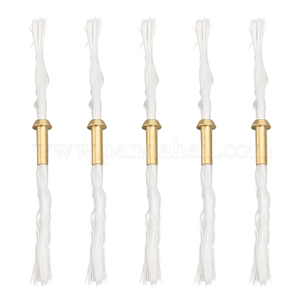 CHGCRAFT 5Pcs Replacement Fiberglass Torch Wicks with Brass Tube Holder for Oil Lamp Alcohol Burner AJEW-CA0003-61-1