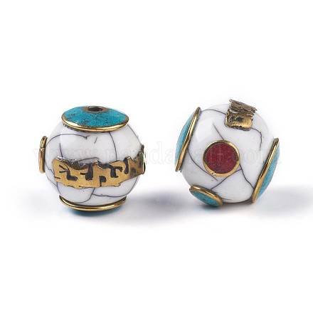 Perles de style tibétain TIBEB-E079-12A-1