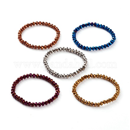Perle di vetro Placchi allungano i braccialetti BJEW-JB05794-1