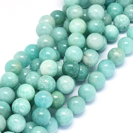 Chapelets de perles en amazonite naturelle G-F602-02-12mm-1