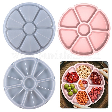 Wholesale DIY 7 Compartments Tray Silicone Molds 