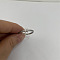 Brass Micro Pave Clear Cubic Zirconia Finger Rings, Real Platinum Plated, Letter K, Inner Diameter: 20mm
