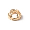Brass Bead Frame, Round Ring with Star, Golden, 10x6mm, Hole: 1mm