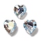 K9 Glass, Imitation Czech Rhinestone, Heart, Crystal, 6.5x6x4mm