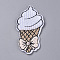Computerized Embroidery Cloth Iron on/Sew on Patches, Costume Accessories, Ice Cream, White, 55x30x2mm