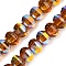Electroplate Transparent Glass Beads Strands, Pumpkin, Faceted, AB Color Plated, Saddle Brown, 8x6mm, Hole: 1.2mm, about 78~81pcs/strand, 18.50''(47cm)