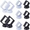 FINGERINSPIRE 10 Pcs Coin Display Frame, 3D Floating Display Case Stand Holder, 2 Size Magic Suspension Box for Medallion Medal Specimen Military Coin Challenge Coin(White, Black)