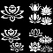 4Pcs 4 Styles PET Waterproof Self-adhesive Car Stickers, Reflective Decals for Car, Motorcycle Decoration, July Lotus, 200x200mm, 1pc/style