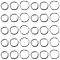 3000Pcs 3 Styles 304 Stainless Steel Open Jump Rings, Stainless Steel Color, 21 Gauge, 4~6x0.7mm, Inner Diameter: 2.6~4.6mm, 1000pcs/style
