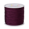 Nylon Braided Cord, Chinese Knotting Cord for Bracelet Jewelry Making Macrame Craft, Purple, 0.8mm, about 98.43yards/roll(90m/roll)