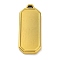Ion Plating(IP) 304 Stainless Steel Pendants, Rectangle Charm, Real 18K Gold Plated, 36x15x4mm, Hole: 2x3.5mm