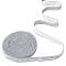Plastic Polyester Sequin Trim for Garment Accessories, Silver, 7/8 inch(22mm)