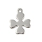 Non-Tarnish 201 Stainless Steel Charms, Cross Charm, Stainless Steel Color, 13.5x10.5x1mm, Hole: 1.2mm