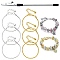 6Pcs 2 Colors Brass European Style Bracelet Making, with Iron Extender Chain with 1Pcs Iron Bracelet Tool Jewelry Helper Alligator Clip, Mixed Color, 155~195mm, 3pcs/color