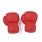 Silicone Beads, Boxing Gloves, Red, 28.5x22x16mm, Hole: 2mm