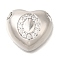 Rack Plating Brass Micro Pave Cubic Zirconia Pendants, Cadmium Free & Lead Free, Heart with Letter A~Z Charms, Platinum, Letter O, 14.5x16x6mm, Hole: 3mm