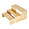 201 Stainless Steel Display Riser Stand Sets, for Bag Showing, Golden, 79.5x200~240x63~123mm, 3pcs/set