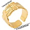 Minimalist 304 Stainless Steel Cuff Rings, Wide Band Open Rings