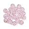 Handmade Gold Sand Lampwork Beads, Round, Pink, 10~10.5mm, Hole: 1.6~1.8mm