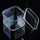 ポリスチレンプラスチックビーズ貯蔵容器  正方形  透明  5.55x5.55x4.8cm CON-N011-037-3