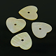 Natural Yellow Shell Heart Beads SSHEL-J010-08-1