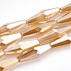 Electroplated Glass Beads Strands EGLA-S174-06G-1