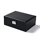 PU Imitation Leather Jewelry Organizer Box with Lock CON-P016-B03-4