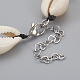 Colliers de perles coquille cauris X-NJEW-JN02293-4