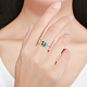 Thai 925 стерлинговый серебристый эмаль палец кольца RJEW-FF0009-04AS-18mm-4