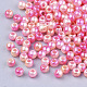 Perles en plastique imitation perles arc-en-abs X-OACR-Q174-6mm-04-2