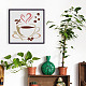 FINGERINSPIRE Coffee Cup with Steam Stencil 30x30cm Reusable Cup of Coffee Stencil for Coffee Bar Decoration Coffee Cup Stencil for Painting on Furniture DIY-WH0172-588-6