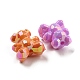 Perles à facettes en acrylique opaque plaqué uv MACR-D024-03-2