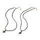 Rack Plating Alloy Hand Pendant Necklaces Sets NJEW-B081-12-3