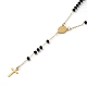Collane di perle di rosario in vetro NJEW-H019-03G-3