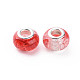 Crackle Two Tone Resin European Beads RPDL-T003-06H-2