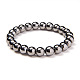 SUNNYCLUE Silver Plate Non-magnetic Synthetic Hematite Round Beads Stretch Bracelets BJEW-PH0001-8mm-21-1