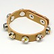 Unisex Bracelets PU Leather Snap Bracelets BJEW-A101-B-2
