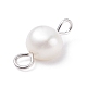 Ciondoli connettore perla d'acqua dolce naturale PALLOY-JF01404-03-4