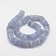 Natürlichen blauen Chalcedon flache runde Perlen-Stränge G-I131-02-10mm-2