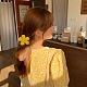 女の子用フラワーヘアクリップ - 夏のヘアスタイリング用サメクリップ。  花  サイズ1 ST1725637-1