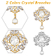 Dicosmetic 4 Uds 2 colores boda ramo de flores para novia broche de rhinestone de cristal JEWB-DC0001-05-4
