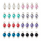 Yilisi 100Pcs 8 Colors Glass Pearl Round Bead Connector Charms FIND-YS0001-21-2