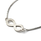 Bracelet coulissant réglable avec breloque symbole infini pour hommes femmes BJEW-JB06688-02-5