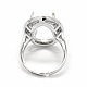 925 engaste de anillo con punta de garra de plata de ley chapada en rodio STER-E061-38P-4