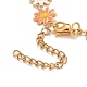 Enamel Daisy Link Chains Bracelet BJEW-P271-01G-06-4